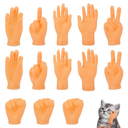 Penitue 13stk Elastisch Mini Finger Hände für Katzen, Weich Gummi Fingerpuppen Hände Realistisch Lustig Kleine Hände-Spielzeug für Katzen Welpen Verspielte Haustiere Penitue 13stk Elastisch Mini Finger Hände für Katzen, Weich Gummi Fingerpuppen Hände Realistisch Lustig Kleine Hände-Spielzeug für Katzen Welpen Verspielte Haustiere von Penitue