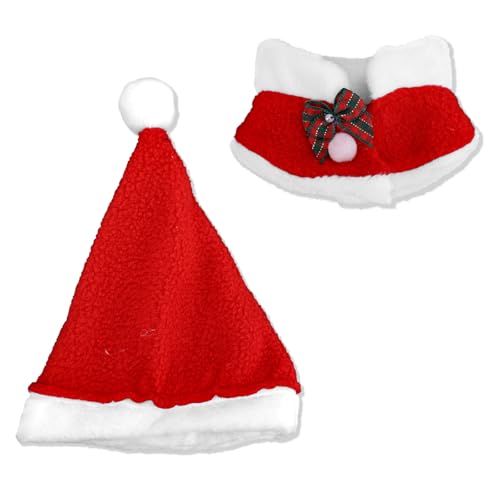 Penitue 2st Kleidung für Puppen Set, Weihnachts Puppen Outfits Süße Kleidung Stilvoller Ersatz Mütze + Schal für 15cm/17cm Große Dolls Ausstellungszubehör Sammlergeschenk von Penitue