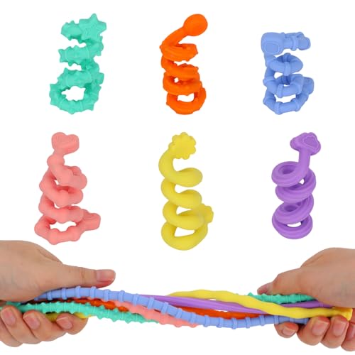 Penitue 6stk Fidget Stick-Spielzeuge, 6 Stile Flexible Dehnbare Schnüre Leise Strukturiert Dehnbar Sensorisches Fidget-Spielzeug für Kinder und Erwachsene ADHS Autismus für Klassenzimmer Büro Reisen Penitue 6stk Fidget Stick-Spielzeuge, 6 Stile Flexible Dehnbare Schnüre Leise Strukturiert Dehnbar Sensorisches Fidget-Spielzeug für Kinder und Erwachsene ADHS Autismus für Klassenzimmer Büro Reisen von Penitue