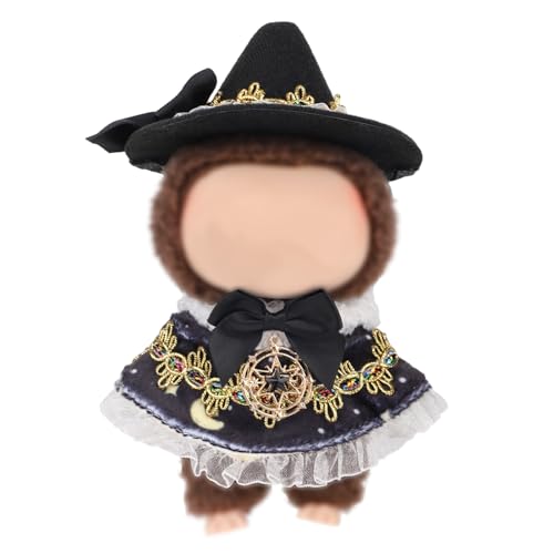 Puppenkleidung Set, Modisches Schwarzes Halloween Outfit mit Schal Hut & Rock Halloween Themen Design als Deko für 17cm Puppen Zubehör Puppenkleidung Set, Modisches Schwarzes Halloween Outfit mit Schal Hut & Rock Halloween Themen Design als Deko für 17cm Puppen Zubehör von Penitue