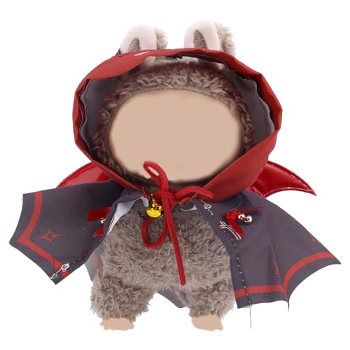 Puppenkleidungs-Set, Schwarzer und Roter Umhang mit Flügeln Kawaii Kleiner Teufel Cape Kostüm-Outfit für Sammlerpuppen Halloween-Styling Cosplay-Zubehör (Keine Puppe) von Penitue