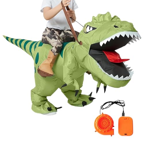 Penlimly Dinosaur Kostüm - Aufblasbares Dinosaurier Outfit,Reit Kostüm Für Halloween Schule Themenpark Party Bühnenauftritt Geburtstag Weihnachtsfeier Event von Penlimly