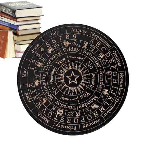 Penlimly Divination Board Dowsing,Dekoratives Holzbrett Mit Buchstaben Und Zeiger Für Mitteilungen | Spielbrett Für Séancen Gesellschaftsspiel Wahrsagebrett Für Feiern Und Zusammenkünfte Penlimly Divination Board Dowsing,Dekoratives Holzbrett Mit Buchstaben Und Zeiger Für Mitteilungen | Spielbrett Für Séancen Gesellschaftsspiel Wahrsagebrett Für Feiern Und Zusammenkünfte von Penlimly