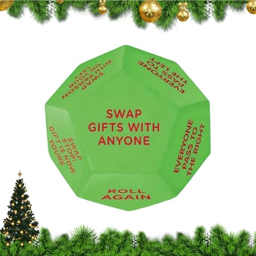 Penlimly Exchange Würfelspiel,Weihnachtswichtel Geschenke Tauschwürfel | Gesellschaftsspiel Für Feiertage Erwachsene Jugendliche Kinder Team Familienfeiern von Penlimly