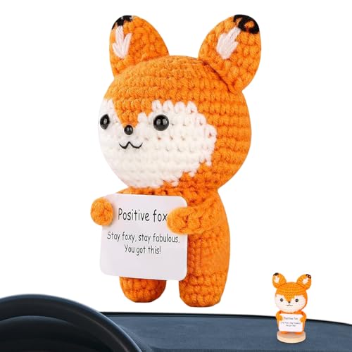 Penlimly Süße Kuschelige Häkeltier Puppe Mit Motivierender Karte - Emotional Unterstützendes Gestricktes Tier Niedlich Lustig Zum Drücken | Strickdeko Für Wohnung Und Schreibtisch Männer Frauen Penlimly Süße Kuschelige Häkeltier Puppe Mit Motivierender Karte - Emotional Unterstützendes Gestricktes Tier Niedlich Lustig Zum Drücken | Strickdeko Für Wohnung Und Schreibtisch Männer Frauen von Penlimly