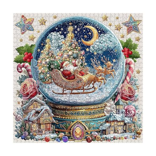 Penlimly Weihnachts Kristallkugel Puzzle | Weihnachts Winterszene Anspruchsvolle Puzzles - Festliche Wohndekoration Und Feiertagsspielzeug Für Schlafzimmer, Kamin, Wohnzimmer, Schreibtisch, Party Und Penlimly Weihnachts Kristallkugel Puzzle | Weihnachts Winterszene Anspruchsvolle Puzzles - Festliche Wohndekoration Und Feiertagsspielzeug Für Schlafzimmer, Kamin, Wohnzimmer, Schreibtisch, Party Und von Penlimly