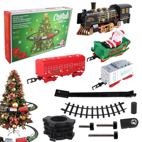 Penlimly Weihnachtszug Spielzeug - Elektrische Zug Spielset,Elektrische Zugmodelle Mit Licht Und Musik,Für Jugendliche Kinder Geburtstag Kindertag Neujahr von Penlimly