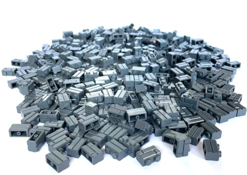 Penny Bricks® 500 Stück Baustein Mauerstein 1x2, Masonry Profile Brick 1x2 | Klemmbausteine einzeln kaufen, 100% kompatibel (Dunkelgrau) von Penny Bricks