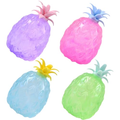 Ananas Stressbällchen Squeeze Spielzeug, 4pcs farbenfrohe Dehnbare Obststress -Relief -Ball, Spielzeug für Partygefallen,, Schulbelohnungen Ananas Stressbällchen Squeeze Spielzeug, 4pcs farbenfrohe Dehnbare Obststress -Relief -Ball, Spielzeug für Partygefallen,, Schulbelohnungen von Peosaard