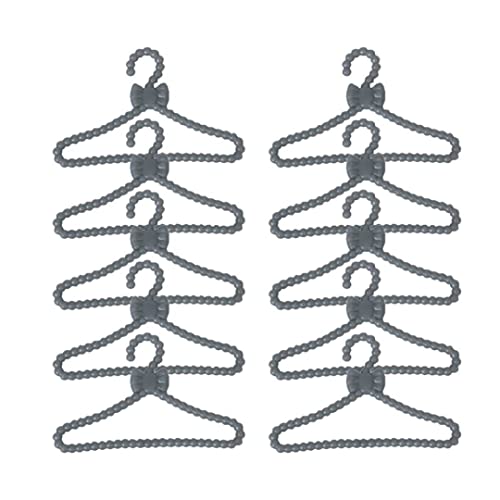 Delicate Dollhouse Hanger -Set, 10pcs Delicate Dollhouse Miniatur Hanger niedliche Mini -Rack -Puppenhaus Holzdekoration Zubehör Vivid Toy Model Doll Spielzeugkleidung Rack, Mini House Accessoires von Peosaard