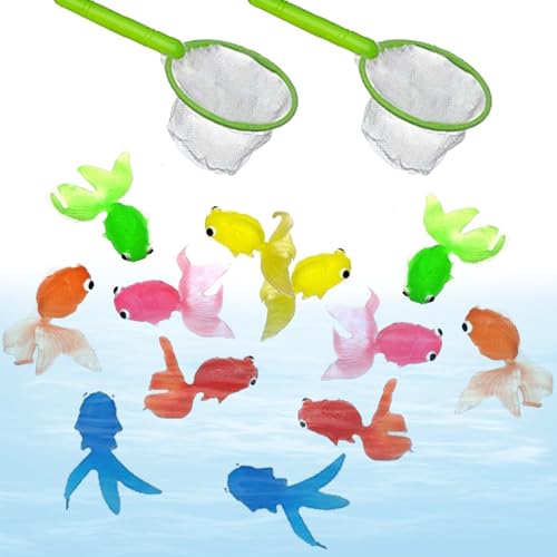 Peosaard Baby Bad Spielzeug, Kinder Angelspielset 14pcs Angelbad Spielzeug Schwimmbadspiele für Badewanne Duschwasser Strand, Plastikfisch Peosaard Baby Bad Spielzeug, Kinder Angelspielset 14pcs Angelbad Spielzeug Schwimmbadspiele für Badewanne Duschwasser Strand, Plastikfisch von Peosaard