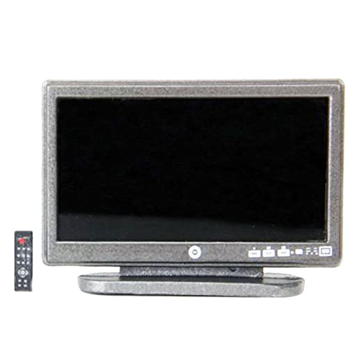 Peosaard Miniatur -Puppenhausfernseher -Breitbild -LCD mit Fernbedienung für Puppenhausdekoration, Golfausrüstung von Peosaard