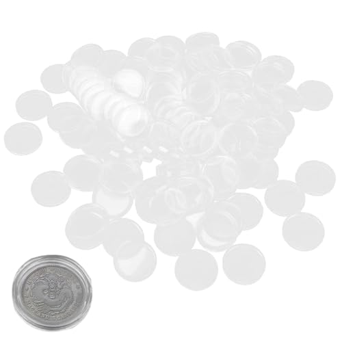 Peosaard Münzhalter, 200pcs klare Kunststoffmünzkapseln, 20 -mm -stapelbare Schutzhüllen für Silberdollarsammlung und -anzeige Peosaard Münzhalter, 200pcs klare Kunststoffmünzkapseln, 20 -mm -stapelbare Schutzhüllen für Silberdollarsammlung und -anzeige von Peosaard