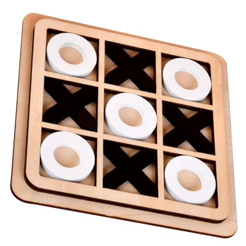 Peosaard Noughts and Crosses Game for Kids Interactive Developmental Noughts and Crosses Höllen Mini Smooth Geruchsfreies XO-Spielbrettspiel für Family Party, Black + White, Noughts and Crosses Game von Peosaard