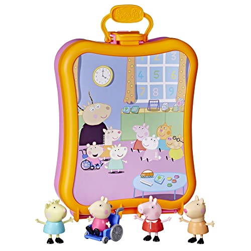 Peppa Pig Peppa's Club Freundebox, Vorschulspielzeug, enthält 4 Figuren, Spielspaß zum Mitnehmen, mit Griff, ab 3 Jahren F3779 Multi von Peppa Pig