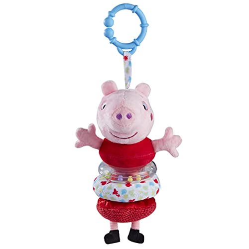 Peppa Pig My First Jiggler Soft Toy, Baby Toy, First Toy, Comforter Blanket, Early Play Development Toy, Pull and Retract Pram, Cot, Car Seat, Toy von SCHLEICH