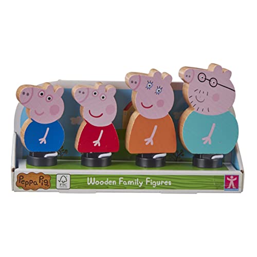 Peppa Pig Familienfiguren aus Holz, fantasievolles Spielen, Vorschulspielzeug, FSC-zertifiziertes nachhaltiges Spielzeug, Geschenk für 2-5 Jahre alt Peppa Pig Familienfiguren aus Holz, fantasievolles Spielen, Vorschulspielzeug, FSC-zertifiziertes nachhaltiges Spielzeug, Geschenk für 2-5 Jahre alt von Peppa Pig