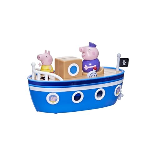 Peppa Pig Grandpa Pig’s Cabin Boat Preschool Toy: 1 Figure, Removable Deck, Rolling Wheels, for Ages 3 and Up von Peppa Pig