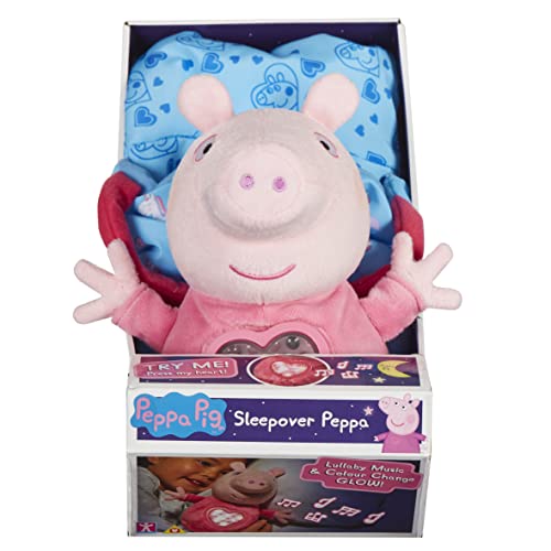 Sleepover Peppa Soft Toy Bedtime Lullaby Toy with Lights and Sounds Preschool Gift Age 3, 4, 5 von Peppa Pig