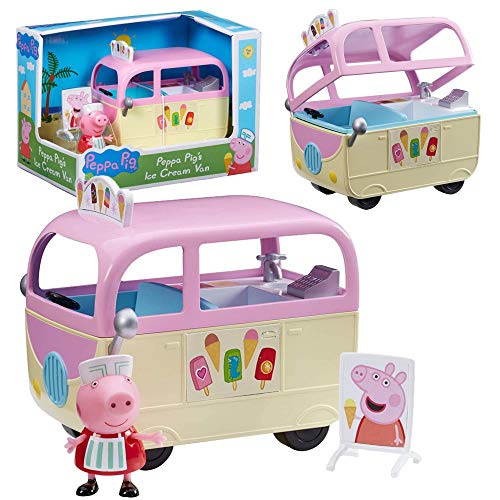 Peppa Pig Auswahl Fahrzeuge | Peppa Wutz Figur und Zubehör, Figur:Eiscreme-Auto von Peppa Pig