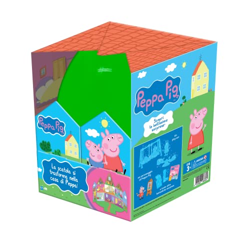 Peppa Pig Hasbro SÜberraschungs-Ei 2022 mit Überraschungen und Box, die Sich in das Peppa-Haus verwandelt, Mehrfarbig, Einheitsgröße, D14204511 von Peppa Pig