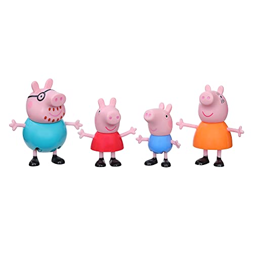 Peppa Pig Peppa’s Club Familie 4er-Pack Spielzeug, 4 Figuren der Familie Wutz in ihren bekannten Outfits, ab 3 Jahren von Peppa Pig
