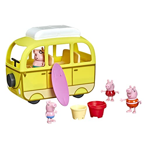 Peppa Pig Peppa’s Adventures Peppa’s Beach Campervan Vehicle Preschool Toy: 10 Pieces, Rolling Wheels; Ages 3 and Up Multicolor F3632 von Peppa Pig
