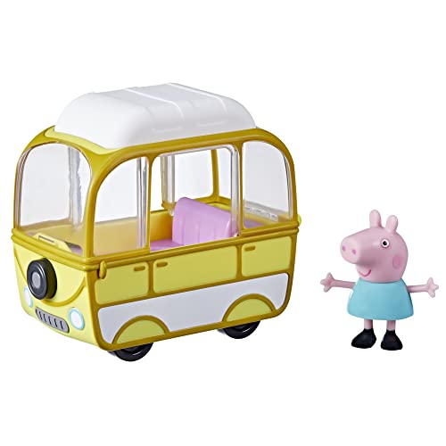 Peppa Pig F3763FF2 Peppa's Adventures Mini-Wohnmobil mit Peppa Wutz Figur, 7,5 cm, Cartoon-inspiriert, ab 3 Jahren, Mehrfarbig, 3 inches von Peppa Pig