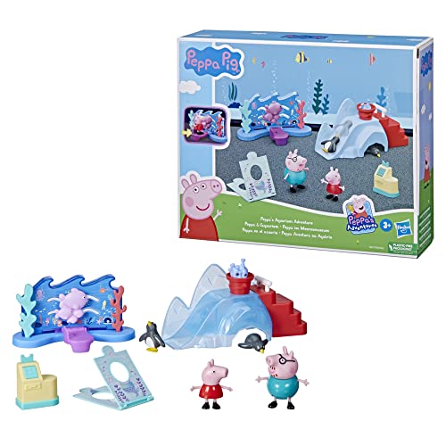 Peppa Pig Peppa’s Adventures Peppa im Meeresmuseum, Vorschulspielzeug mit 4 Figuren und 4 Accessoires, für Kinder ab 3 Jahren von Peppa Pig