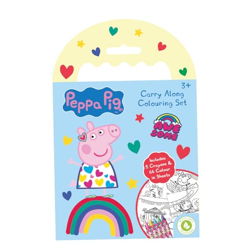 Peppa Pig FAPEP027 Malset zum Mitnehmen, Mehrfarbig, 6er-Set von Peppa Pig