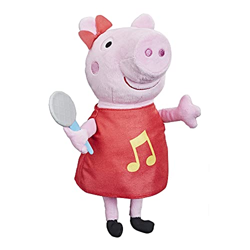Peppa Pig Grunz-mit-Mir-Peppa, Singende Plüschpuppe mit rotem Kleid und Schleife, singt 3 Lieder, ab 3 Jahren geeignet von Peppa Pig