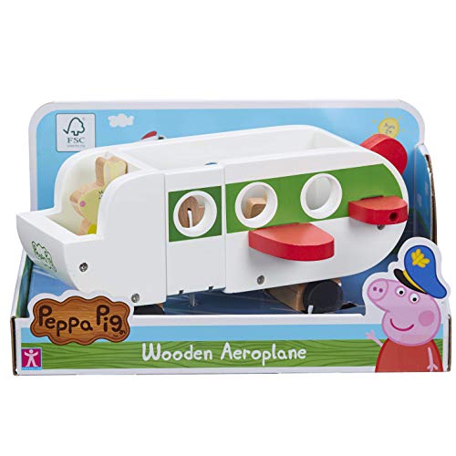Peppa Pig Wooden Aeroplane, Push Along Vehicle, Imaginative Play, Preschool Toys, fsc Certified, Sustainable Gift for 2-5 Years Old von Peppa Pig