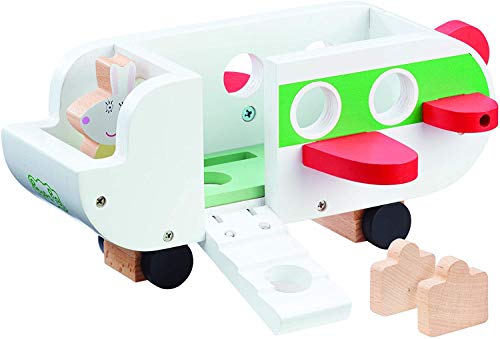 Peppa Pig Wooden Aeroplane, Push Along Vehicle, Imaginative Play, Preschool Toys, fsc Certified, Sustainable Gift for 2-5 Years Old von Peppa Pig