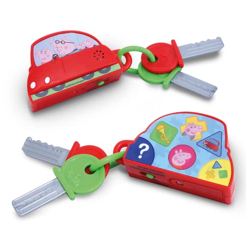 Peppa Pig PP16 Peppa's Touch & Learn Schlüsselanhänger für Kinder – interaktives Lernen & Entwicklung des Kindes, Erkennung von Farben und Formen, Koordination und Kommunikation – mit lustigen von Peppa Pig