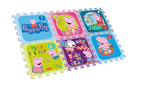 Peppa Pig KD-PP17002 Spiel- und Fitnessmatten, Mehrfarbig, 6 Stück (1er-Pack) (Kids Licensing von Peppa Pig