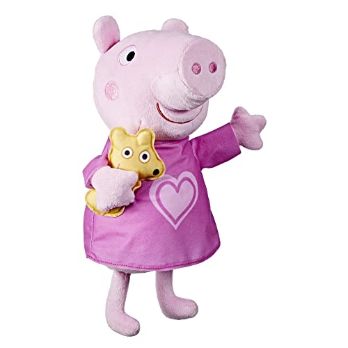 Peppa Pig Peppa Wiegenlied singendes Plüschtier mit Bär, 3 Lieder, 3 Sätze, ab 3 Jahren, Mehrfarbig von Peppa Pig