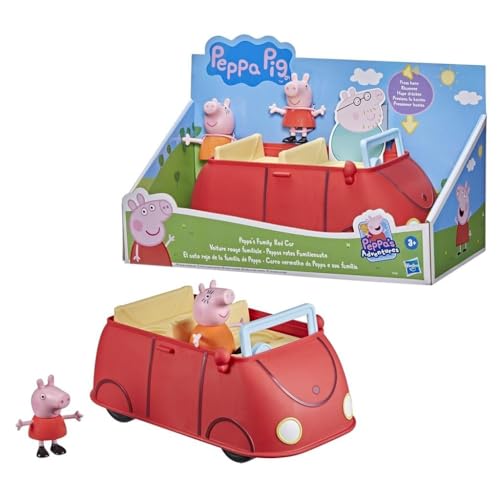 Peppa Pig Peppas rotes Familienauto mit Sprach- und Soundeffekten, enthält 2 Figuren, Vorschulspielzeug für Mädchen und Jungen ab 3 Jahren von Peppa Pig