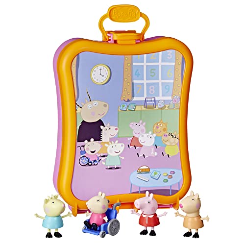 Peppa Pig Peppa's Club Freundebox, Vorschulspielzeug, enthält 4 Figuren, Spielspaß zum Mitnehmen, mit Griff, ab 3 Jahren F3779 Multi von Peppa Pig