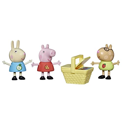 Peppa Pig Peppa's Picnic Fun Themed Vorschule Spielzeug mit 3 Figuren und 1 Zubehör für Kinder ab 3 Jahren von Peppa Pig