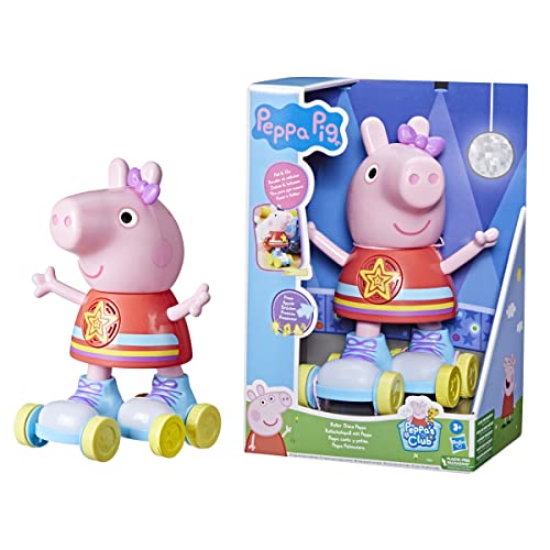 Peppa Pig Rollschuhspaß mit Peppa, Rollschuh fahrende Puppe (28 cm), mit Lichtern, Sprache und Musik, ab 3 Jahren, Enthält 1 Figur. F48315L0, Multi von Peppa Pig