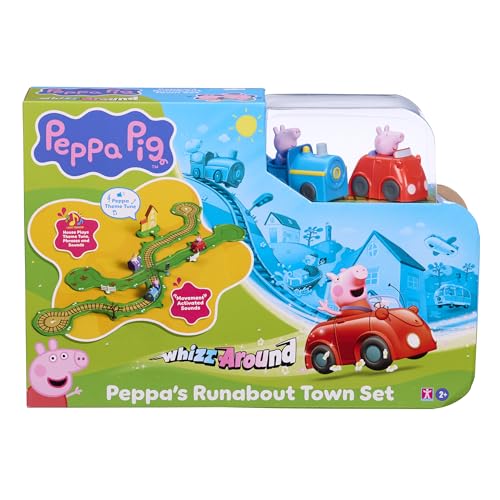 Peppa Pig Whizz Around Peppa Runabout Stadtsatz, Motorised Vehicles, Track Toys, Pre-School-Spielzeug von Peppa Pig