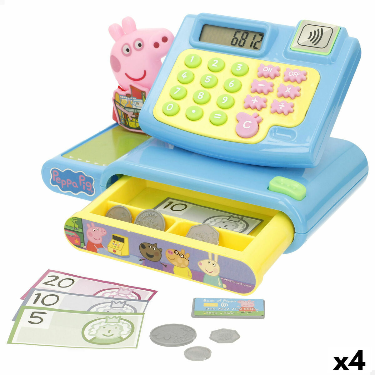 Spielzeug-Registrierkasse Peppa Pig 19 x 15 x 13 cm (4 Stück) von Peppa Pig