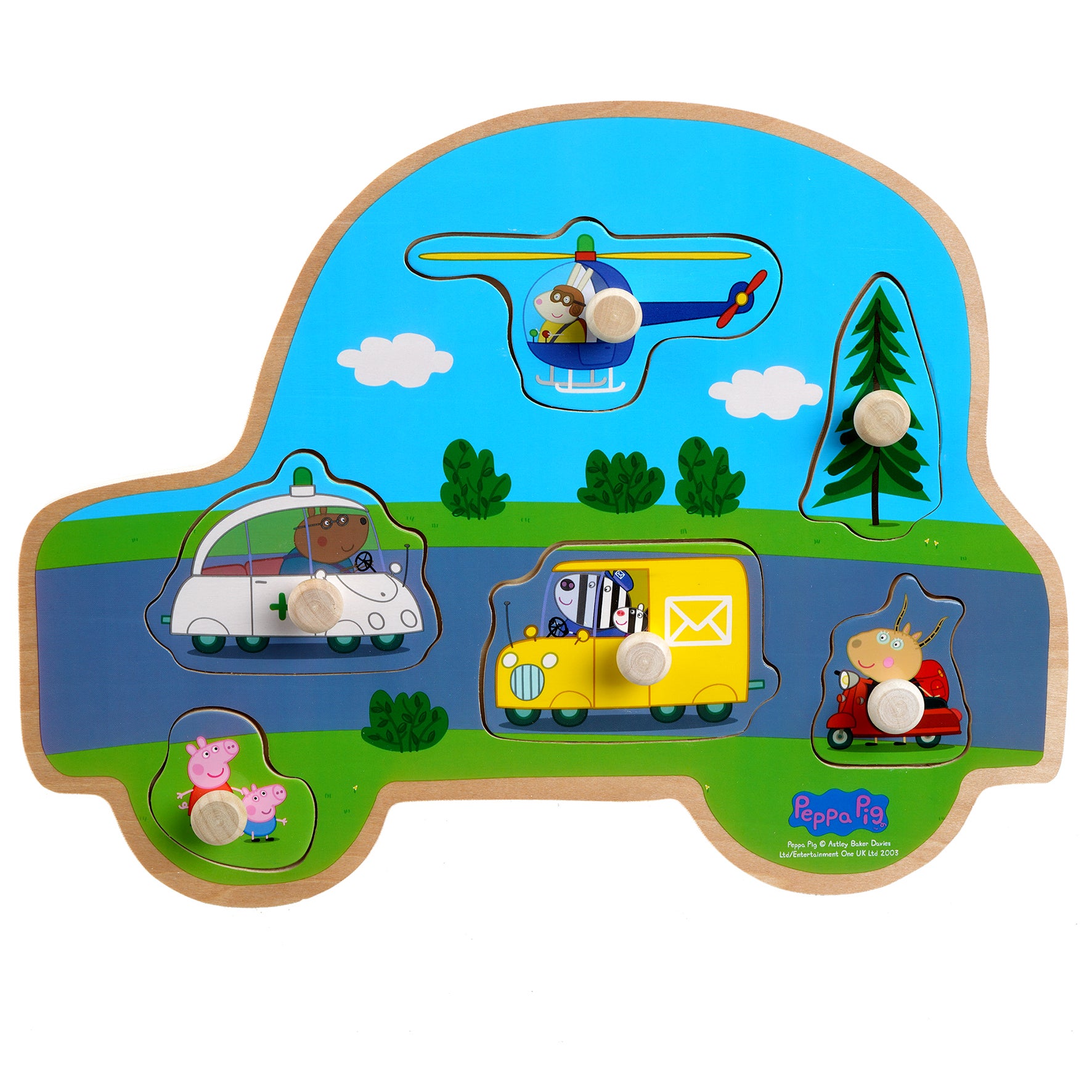 Barbo Toys Peppa Wutz Knopfpuzzle aus Holz Fahrzeuge 6 Teile Barbo Toys Peppa Wutz Knopfpuzzle aus Holz Fahrzeuge 6 Teile von Peppa Wutz