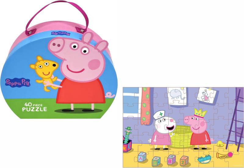 Barbo Toys Peppa Wutz Koffer mit Puzzle 40 Teile von Peppa Wutz