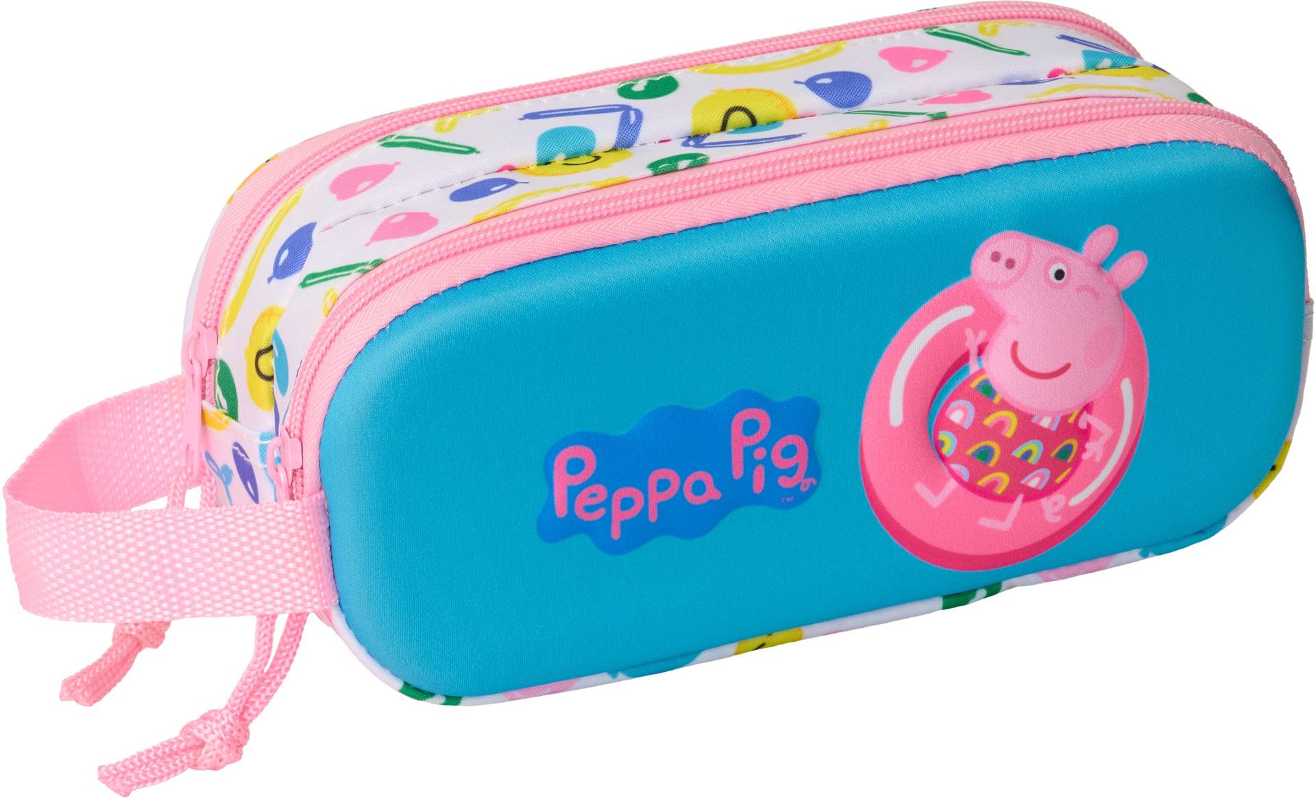 Peppa Wutz 3D Doppel-Federmäppchen, Blau/Pink Peppa Wutz 3D Doppel-Federmäppchen, Blau/Pink von Peppa Wutz