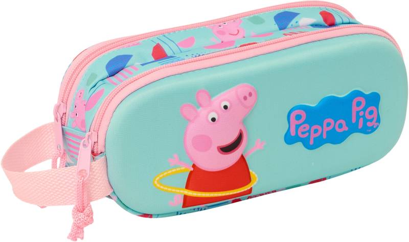 Peppa Wutz 3D Doppel-Federmäppchen, Rosa/Grün von Peppa Wutz