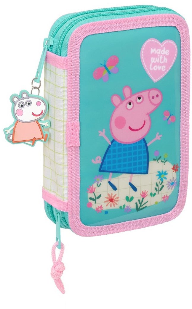 Peppa Wutz Doppel-Federmäppchen, Minzgrün von Peppa Wutz