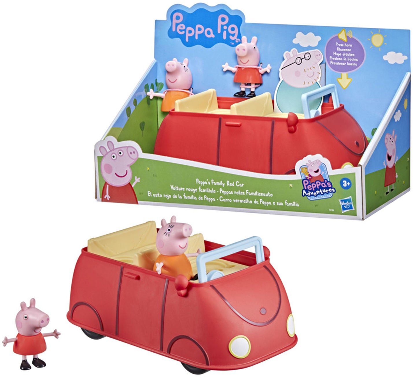 Peppa Wutz Peppas Familienauto Rot mit Figuren von Peppa Wutz