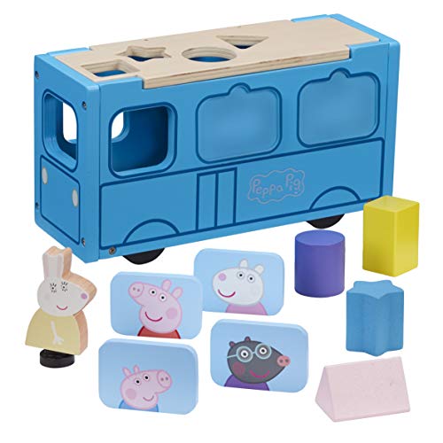 Peppa Pig 07222 Wooden School Bus Shape Sorter, FSC Wood, Wooden Toys, Preschool Gift Age 2, 3, 4 Peppa Pig 07222 Wooden School Bus Shape Sorter, FSC Wood, Wooden Toys, Preschool Gift Age 2, 3, 4 von Peppa Pig
