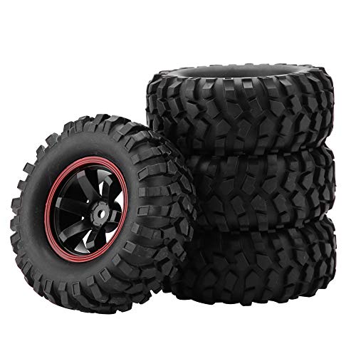 Hochwertige RC-Crawler-Reifen Im Maßstab 1:10, 4er-Set, 6-Loch-Raddesign, rutschfeste Off-Road-LKW-Reifen mit Langlebigen Gummi- und Kunststoffmaterialien, Perfekt für von PerGar